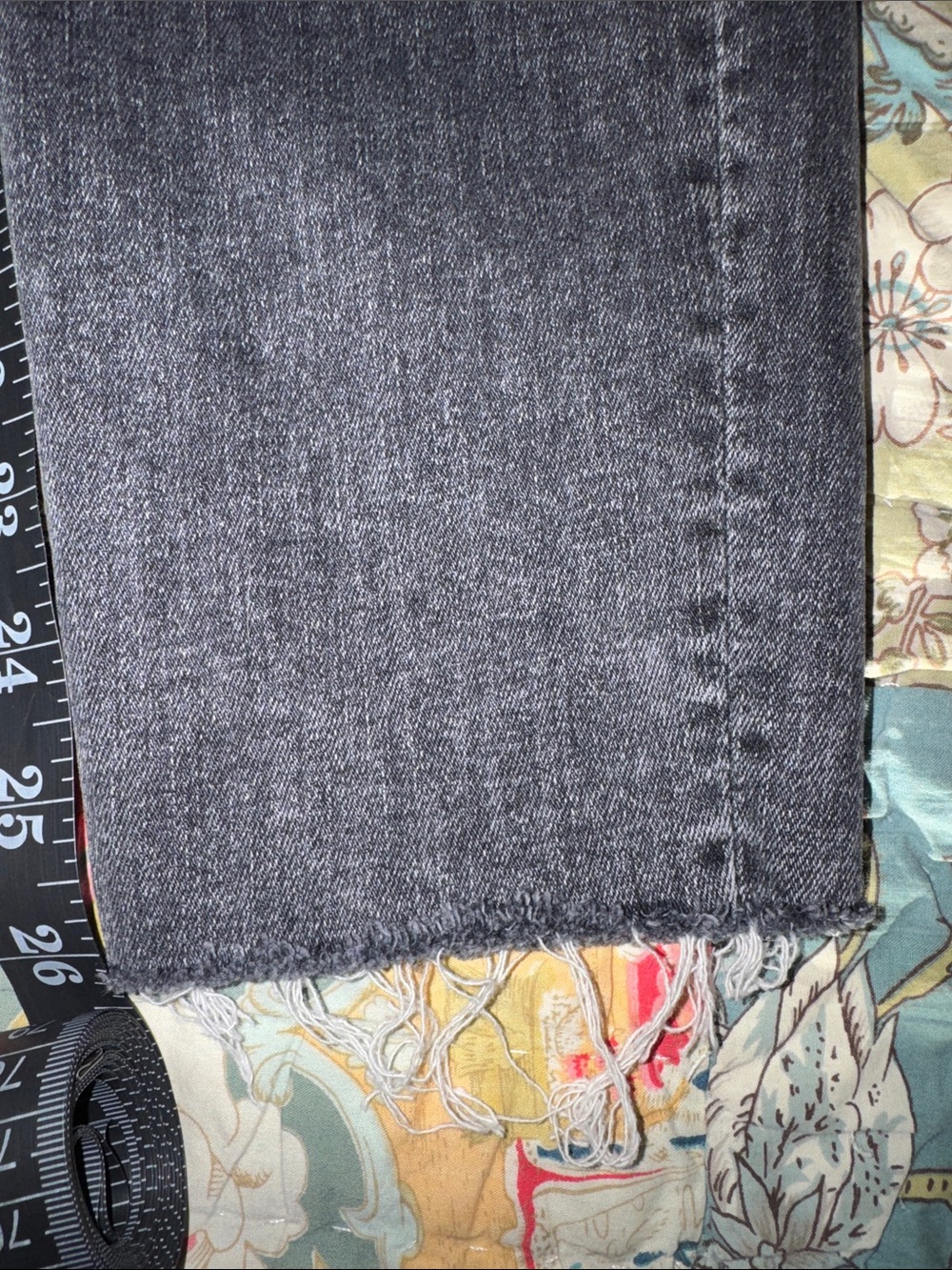 Mother Black Ankle Jeans-Raw Edge The Stunner Ankle Fray - Picture 11 of 11